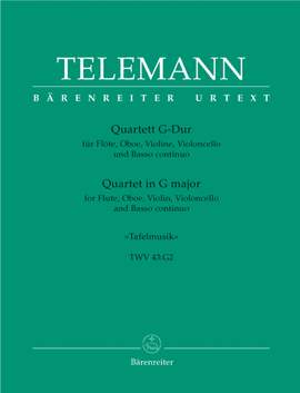 Telemann, G: Quartet in G (Tafelmusik 1733, I/2) (TWV 43: G2) (Urtext)
