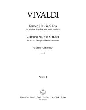 Vivaldi, A: Concerto for Violin in G (RV310, F.I:173, Op.3/3). (L'Estro Armonico)