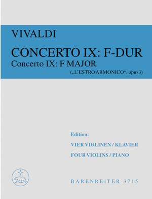 Vivaldi, A: Concerto for 4 Violins and Cello in F (RV567, F.IV:9, Op.3/9). (L'Estro Armonico)