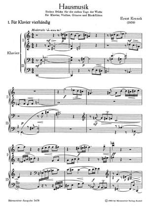 Krenek, E: Hausmusik (7 pieces for the 7 days of the week) (1959)