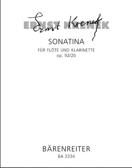 Krenek, E: Sonatina, Op.92/ 2b