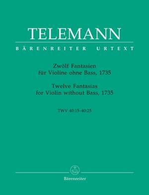 Telemann, G: Fantasias (12) (TWV 40: 14-25) (Urtext)