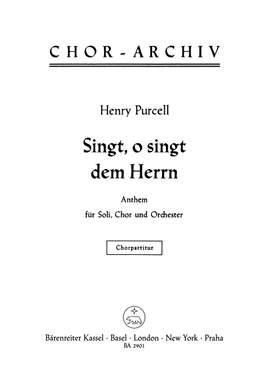 Purcell, H: O Sing unto the Lord (E-G)