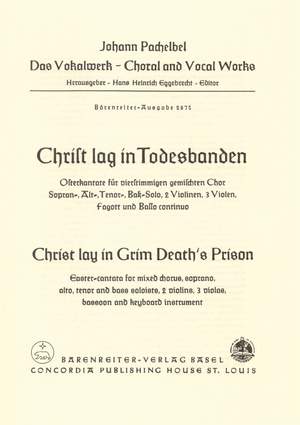 Pachelbel, J: Christ lag in Todesbanden. (Christ Lay in Death's Grim Prison)