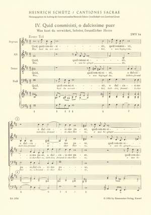Schuetz, H: Cantiones sacrae, Vol. 1: No. 4-8, Passion Motets (SWV 56-60)(L-G)