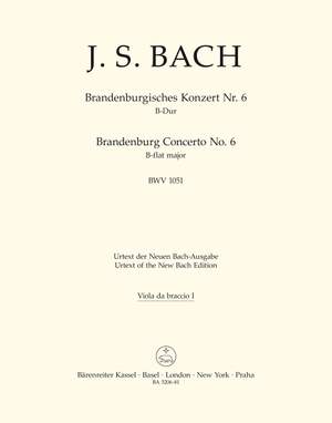Bach, JS: Brandenburg Concerto No.6 in B-flat (BWV 1051) (Urtext)