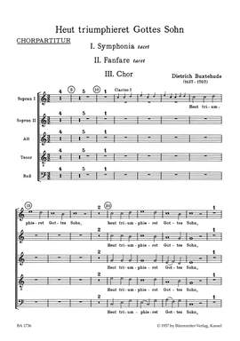 Buxtehude, D: Heut triumphiert Gottes Sohn (G-E)