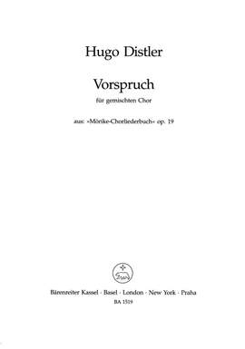 Distler, H: Vorspruch (G)