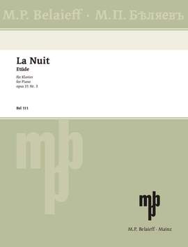 Glazunov, A: Night E major E major op. 31/3
