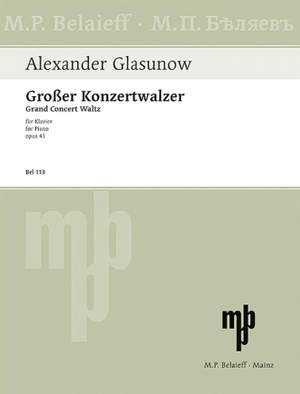 Glazunov, A: Grand Concert Waltz Eb major op. 41