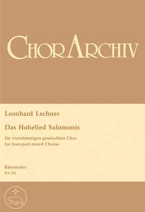 Lechner, L: Hohelied Salomonis, Das (Urtext)