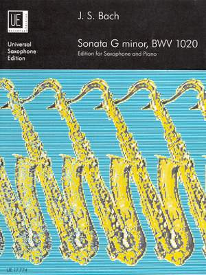 Bach, JS: Sonata in G minor BWV1020 (saxophone/piano)