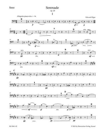 Elgar, E: Serenade for Strings, Op.20 (Urtext)
