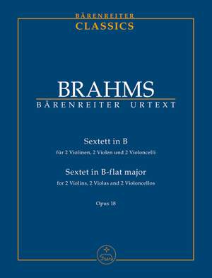 Brahms: Sextet for 2 Violins, 2 Violas und 2 Violoncellos B-flat major op. 18