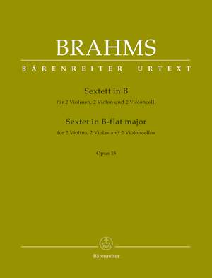 Brahms, J: Sextet in B-flat, Op.18 (Urtext)