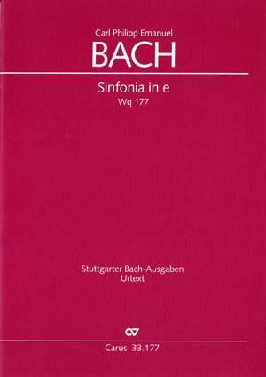 Bach, CPE: Sinfonia in e (Wq 177; e-Moll)