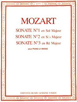 Mozart, Wolfgang Amadeus: Sonates a 4 mains no.1 a 3 (piano duet)