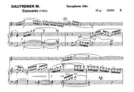 Dautremer, Marcel: Concerto (Eb saxophone and piano)