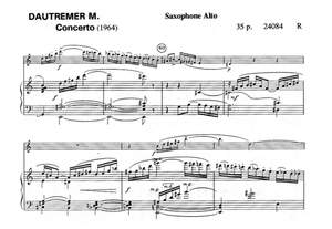 Dautremer, Marcel: Concerto (Eb saxophone and piano)