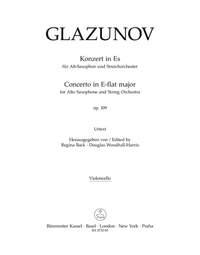 Glazunov, A: Concerto for Alto Saxophone and String Orchestra, Op.109 (Urtext)