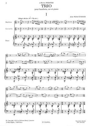 Damase, Jean-Michel: Trio (oboe, horn and piano)