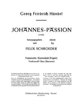 Handel, GF: Saint John Passion (1704) (G-E)