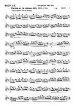 Bach, Johann Sebastian: Partita in a minor BWV1013 Bb Saxophone Product Image