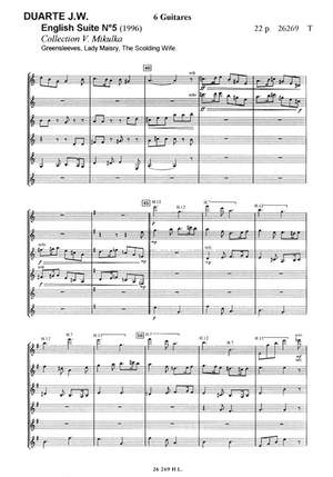 Duarte, John: English suite no.5 (6 guitars)