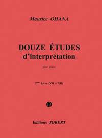 Ohana, Maurice: 12 Etudes d'interpretation Vol.2 (piano)