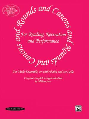 Rounds and Canons for Reading, Recreation and Performance