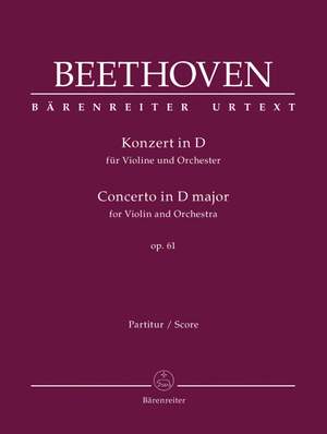 Beethoven, L van: Concerto for Violin in D, Op.61 (Urtext)