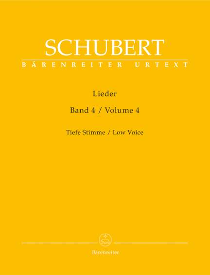 Schubert: Lieder Volume 4 (Urtext)