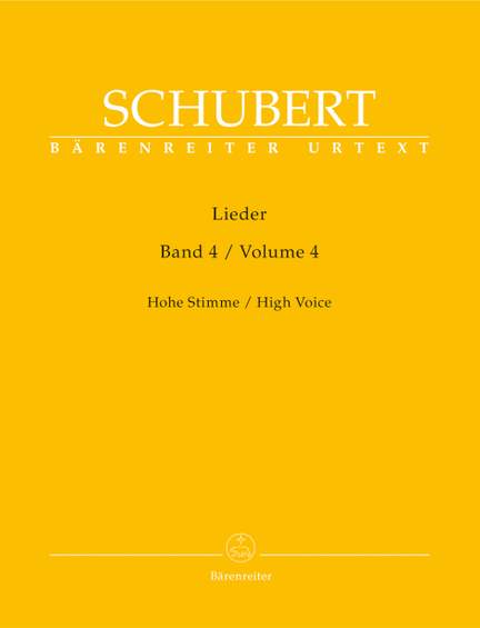 Schubert: Lieder Volume 4 (Urtext)