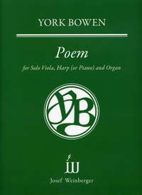 Bowen, York: Poem  Viola Harp Piano or Organ