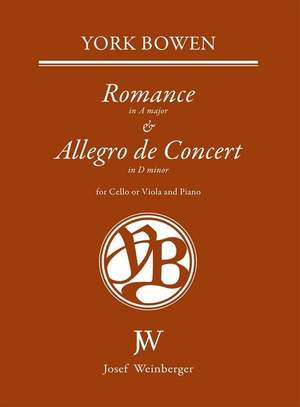 Bowen, York: Romance and Allegro Cello/Viola