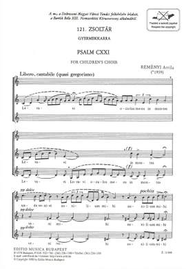 Remenyi, Attila: Psalm 121