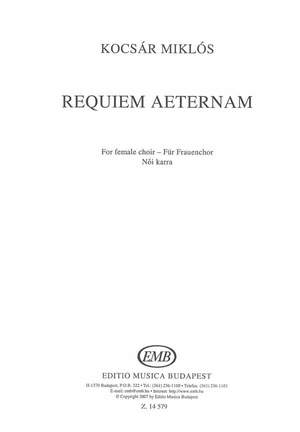 Kocsar, Miklos: Requiem for female choir