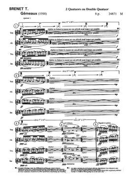 Brenet, Therese: Gemeaux (8 saxophones)