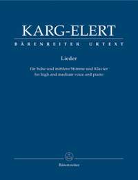 Karg-Elert, S: Songs for High and Medium Voice and Piano (G) (Urtext)