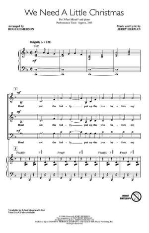 Herman, Jerry: We Need a Little Christmas. 3-part mixed