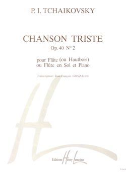 Tchaikovsky Peter Ilyich Chanson Triste Flute And Piano Presto Sheet Music presto classical