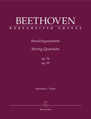 Beethoven, L van: String Quartets, Op.74 & 95 (Urtext)