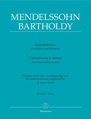 Mendelssohn, F: Concerto for Piano No.3 in E minor