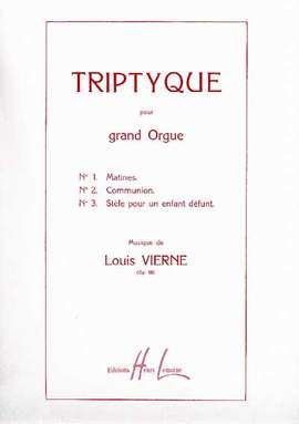 Vierne, Louis: Triptyque Op.58 (organ)