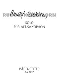 Kelterborn, R: Solo for Alto Saxophone (1994/95)