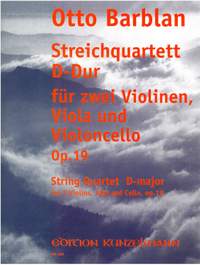 Barblan, Otto: Streichquartett D-Dur op. 19