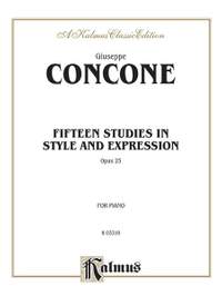 Giuseppe Concone: Fifteen Studies in Style and Expression, Op. 25