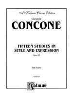 Giuseppe Concone: Fifteen Studies in Style and Expression, Op. 25 Product Image