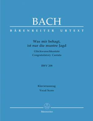 Bach, JS: Cantata No. 208: Was mir behagt (BWV 208) (Urtext)
