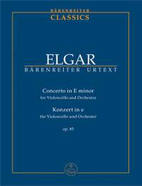 Elgar, E: Concerto for Violoncello in E minor, Op.85 (Urtext)